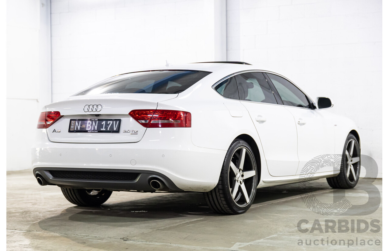05/2011 Audi A5 Sportback 3.0 TDI Quattro (AWD) 8T MY11 5d Hatchback Ibis White Turbo Diesel V6 3.0L