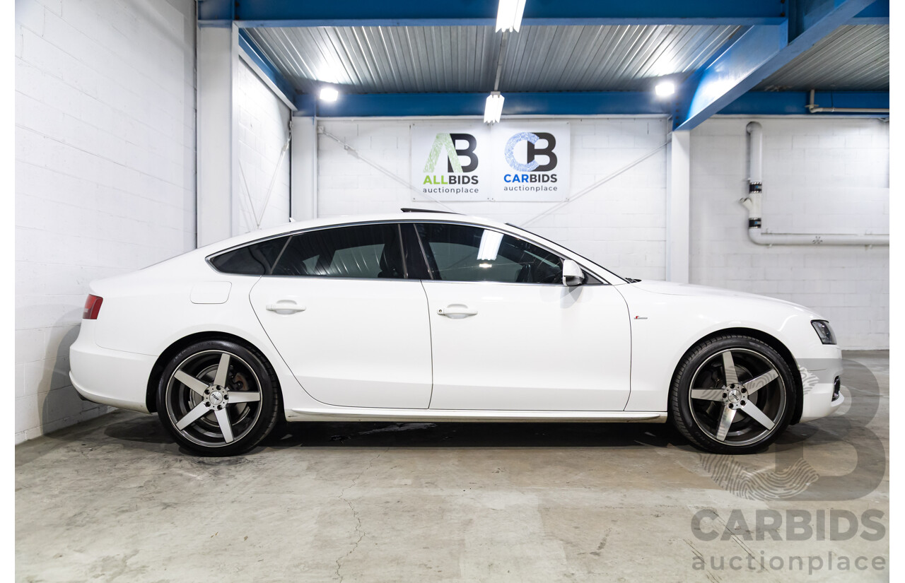 05/2011 Audi A5 Sportback 3.0 TDI Quattro (AWD) 8T MY11 5d Hatchback Ibis White Turbo Diesel V6 3.0L
