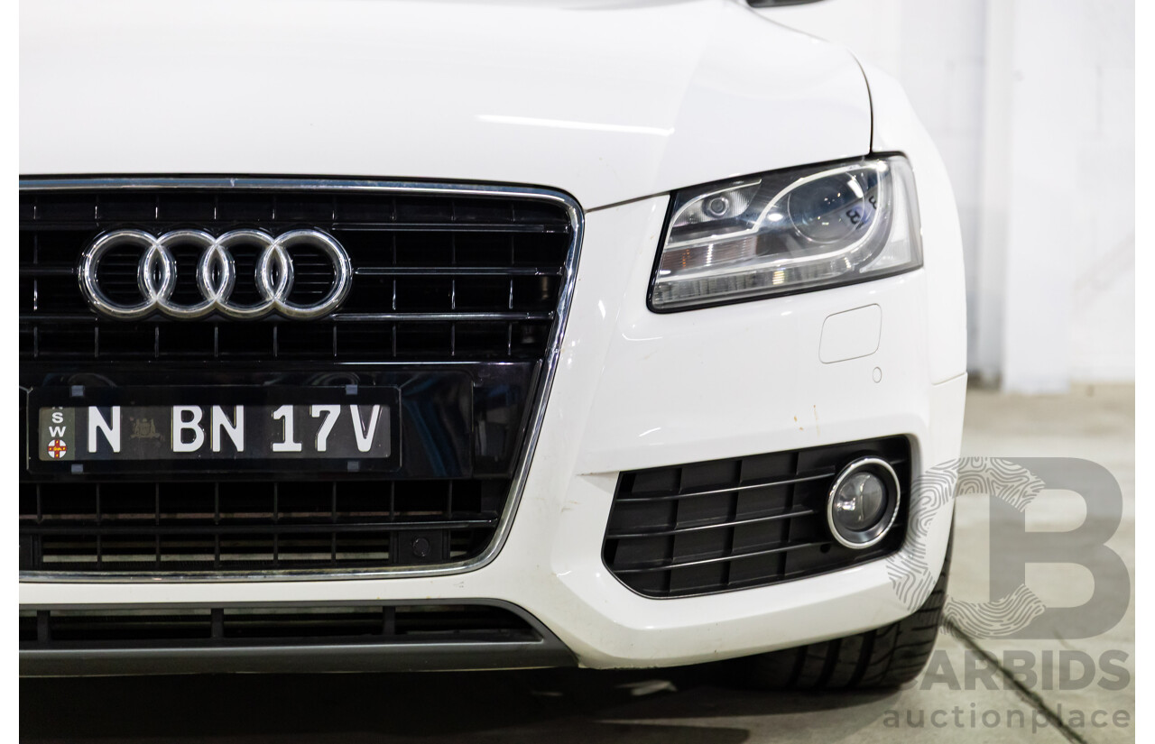 05/2011 Audi A5 Sportback 3.0 TDI Quattro (AWD) 8T MY11 5d Hatchback Ibis White Turbo Diesel V6 3.0L