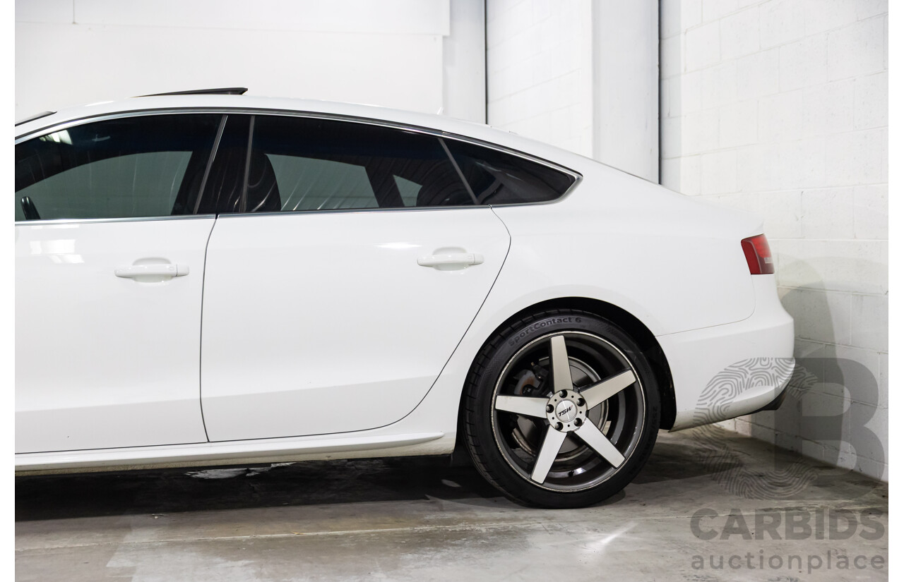 05/2011 Audi A5 Sportback 3.0 TDI Quattro (AWD) 8T MY11 5d Hatchback Ibis White Turbo Diesel V6 3.0L