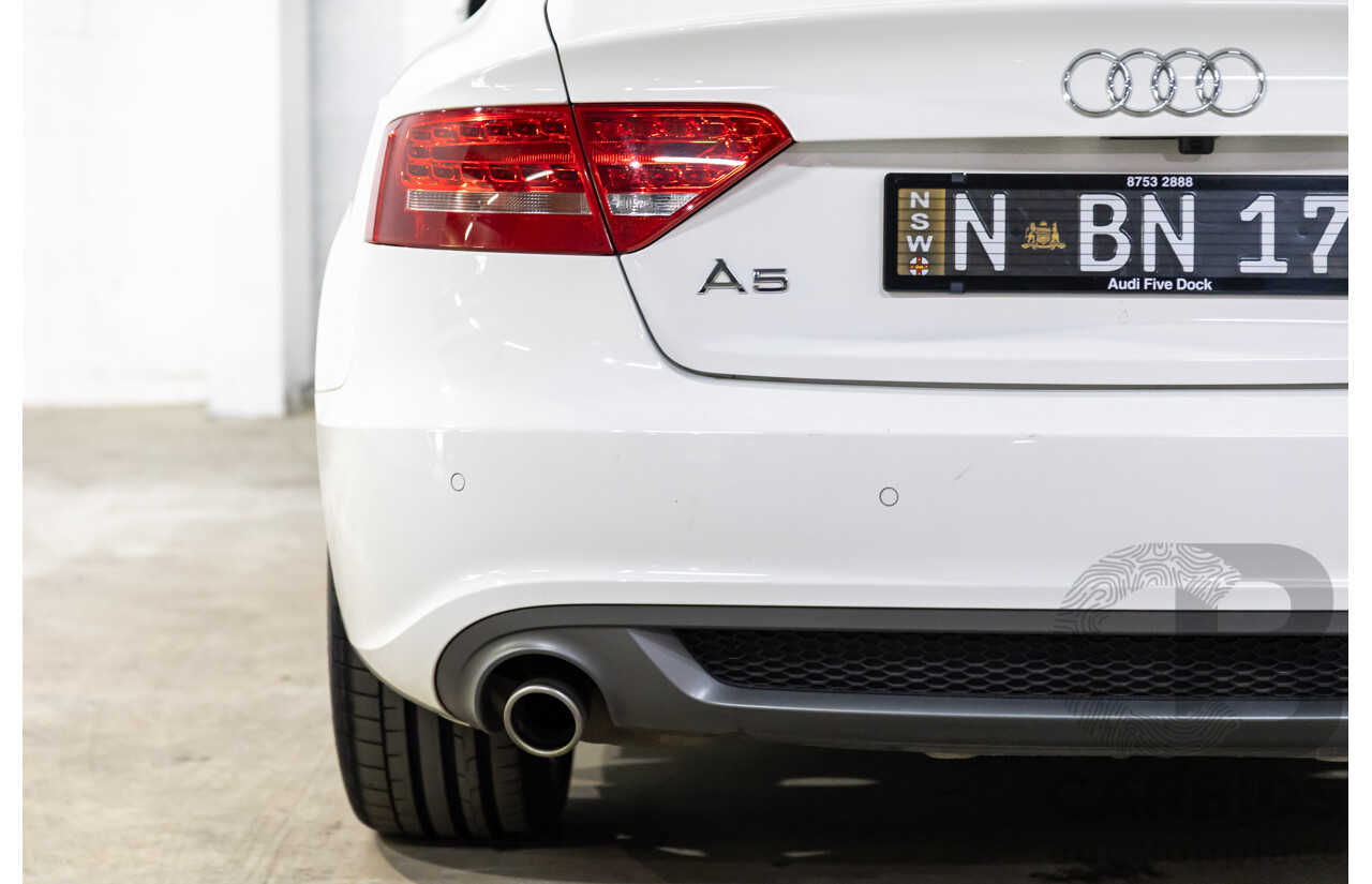 05/2011 Audi A5 Sportback 3.0 TDI Quattro (AWD) 8T MY11 5d Hatchback Ibis White Turbo Diesel V6 3.0L
