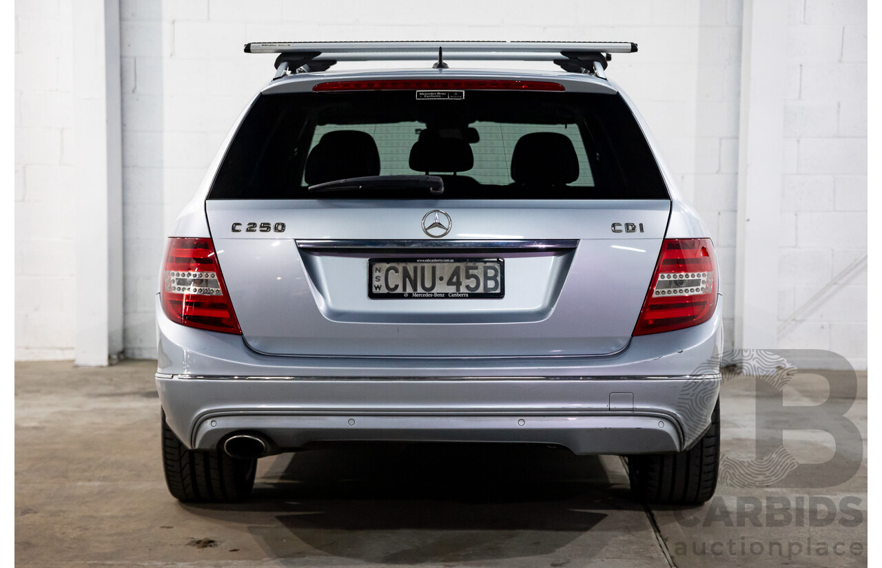 9/2012 Mercedes-Benz C250 CDI Avantgarde BE W204 MY12 4d Wagon Diamond Silver Metallic Turbo Diesel 2.1L