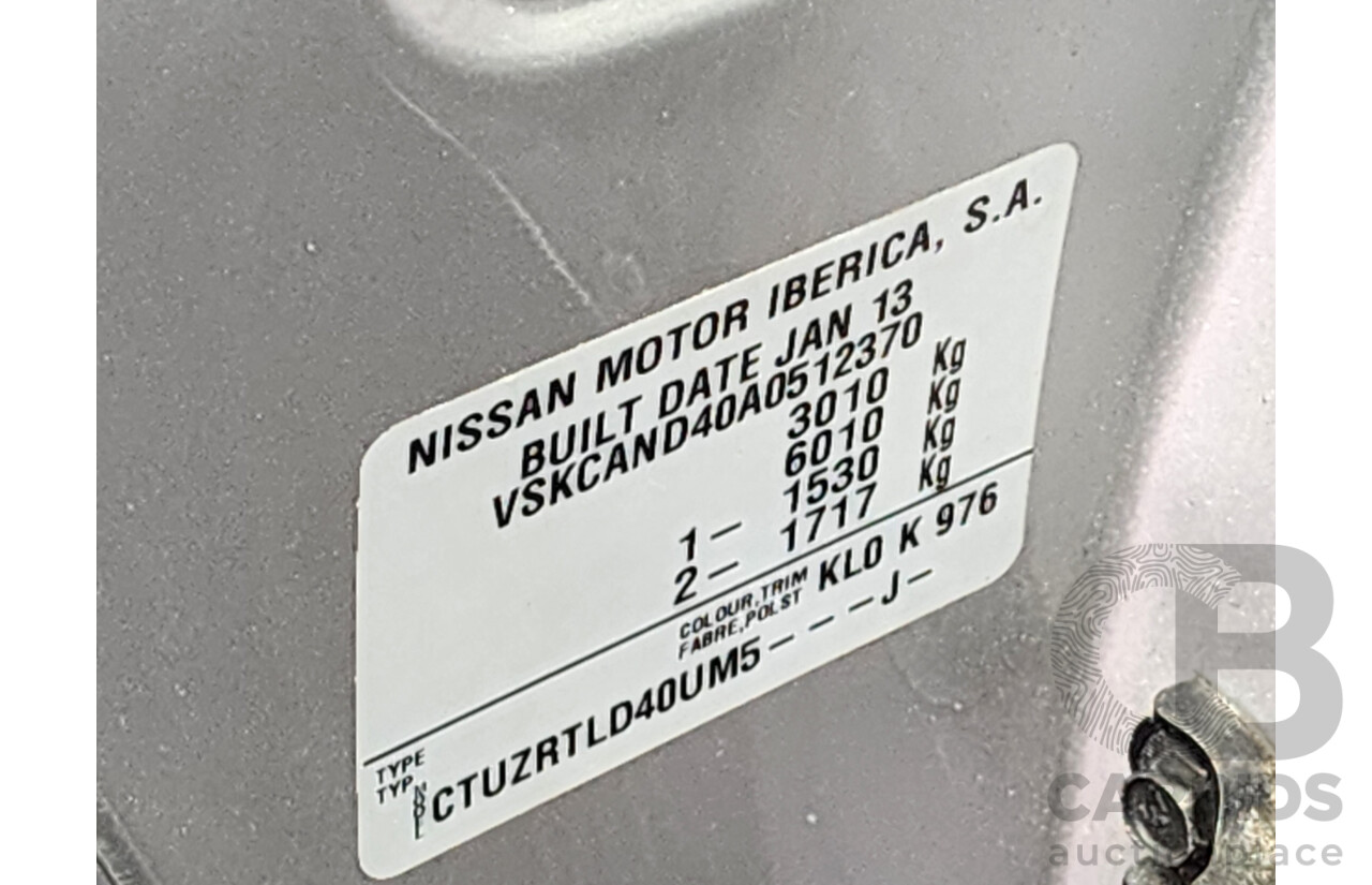 1/2014 Nissan Navara ST-X 550 (4x4) D40 Dual Cab Utility Silver 3.0L