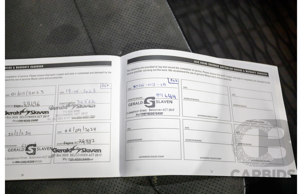 7/2022 Jeep Grand Cherokee L Night Eagle (4x4) WL MY22 4D Wagon Bright White 3.6L V6 - 7 Seater