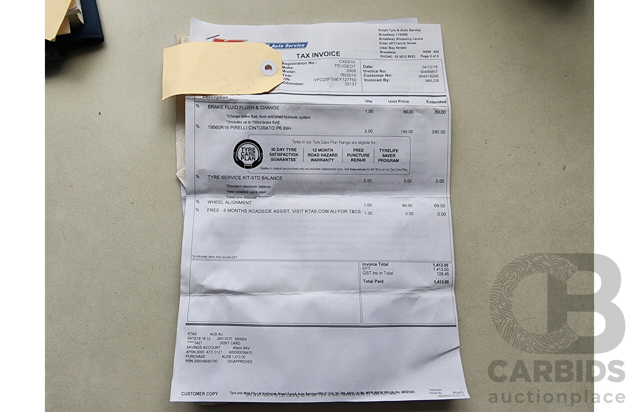 1/2015 Peugeot 2008 Allure  4d Wagon Brown 1.6L