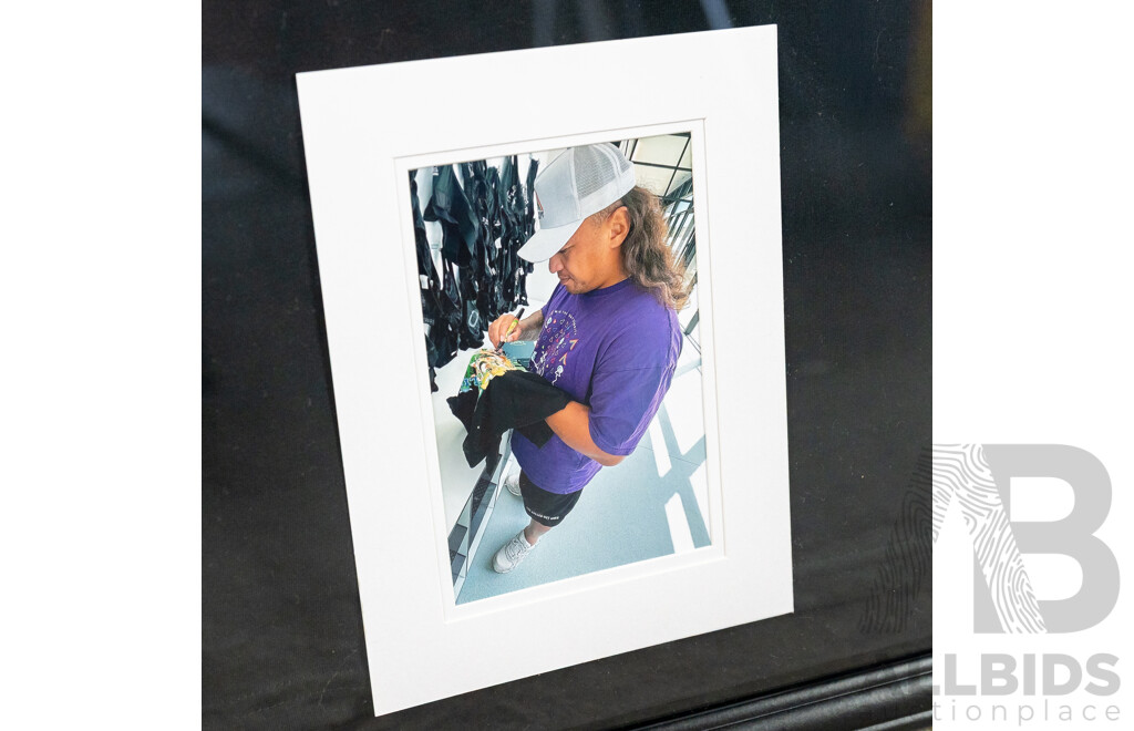 Josh Papalii 300 Games Signed & Framed T-Shirt