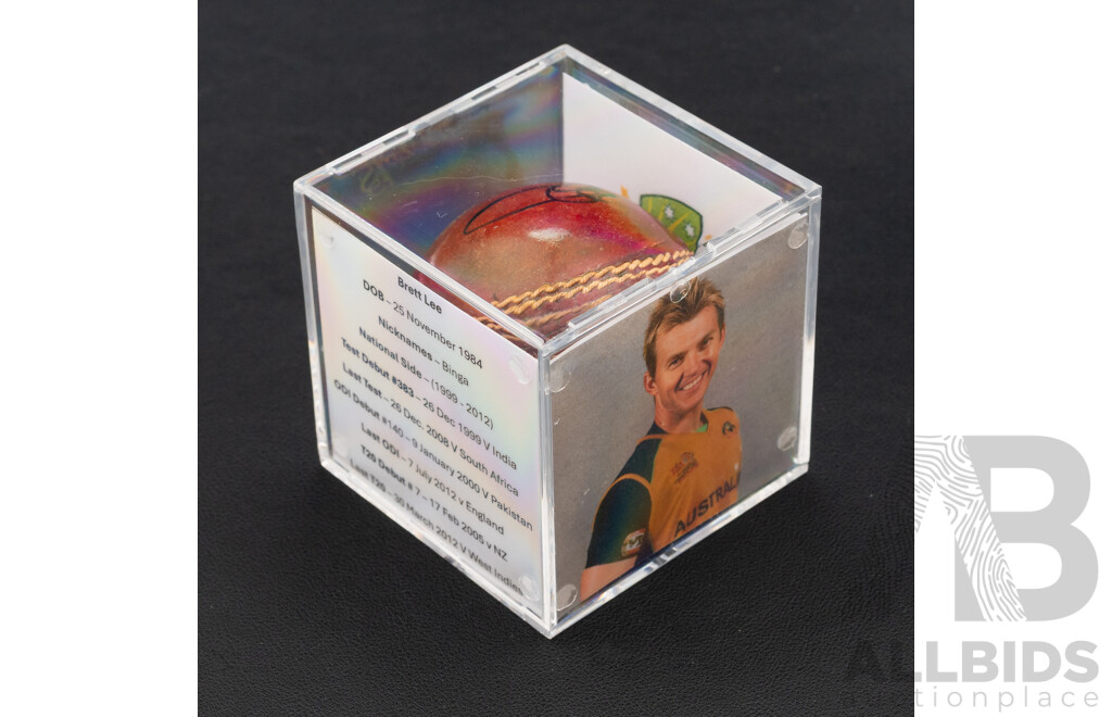 Brett Lee Signed Cricket Ball