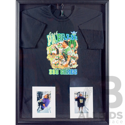Josh Papalii 300 Games Signed & Framed T-Shirt