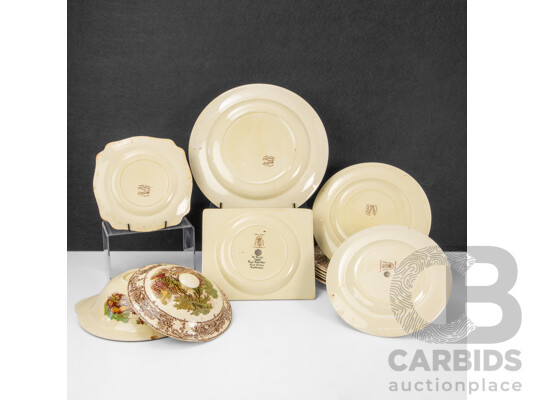 Part 'Rural Scene' Dinner Service by Clarice Cliff for Royal Staffordshire