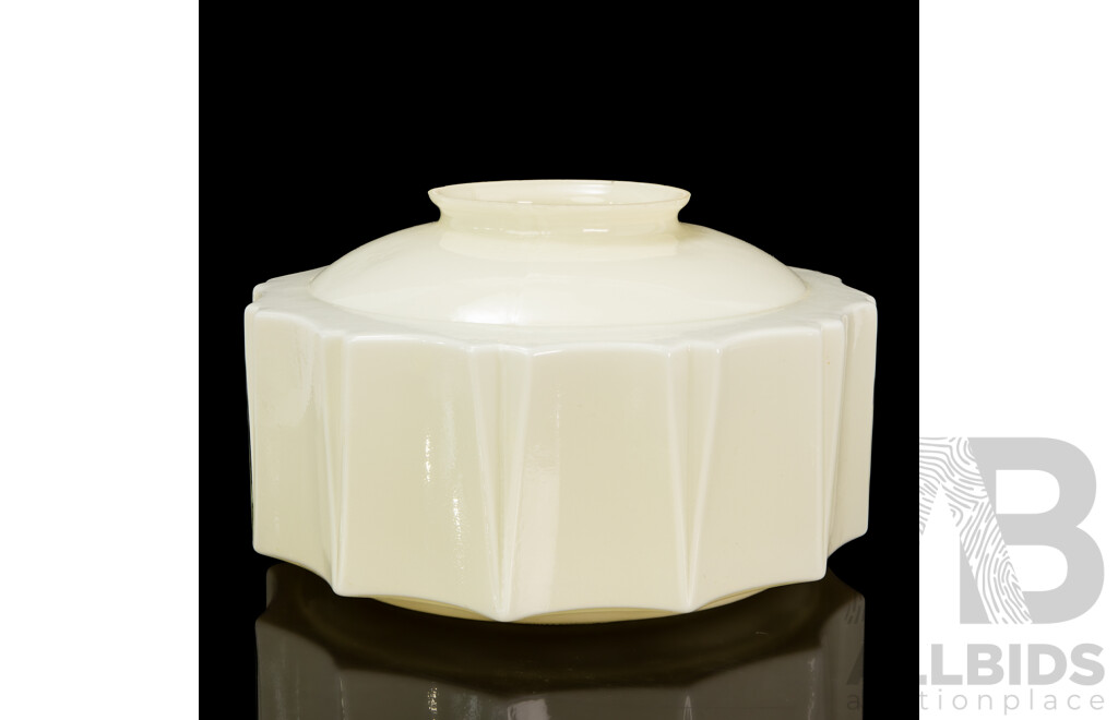 Large Glass Art Deco Scalloped Ceiling Light Shade