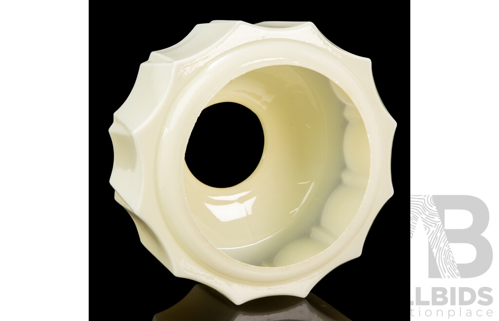 Large Glass Art Deco Scalloped Ceiling Light Shade