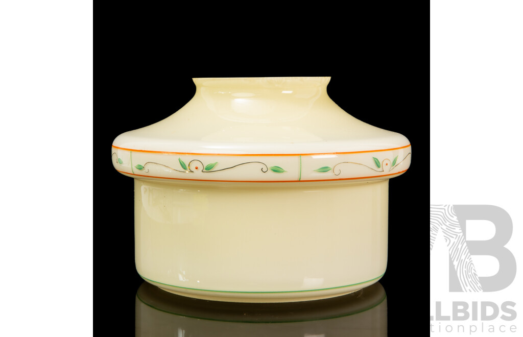 Art Deco Ceiling Light Shade with Hand-Painted Pattern