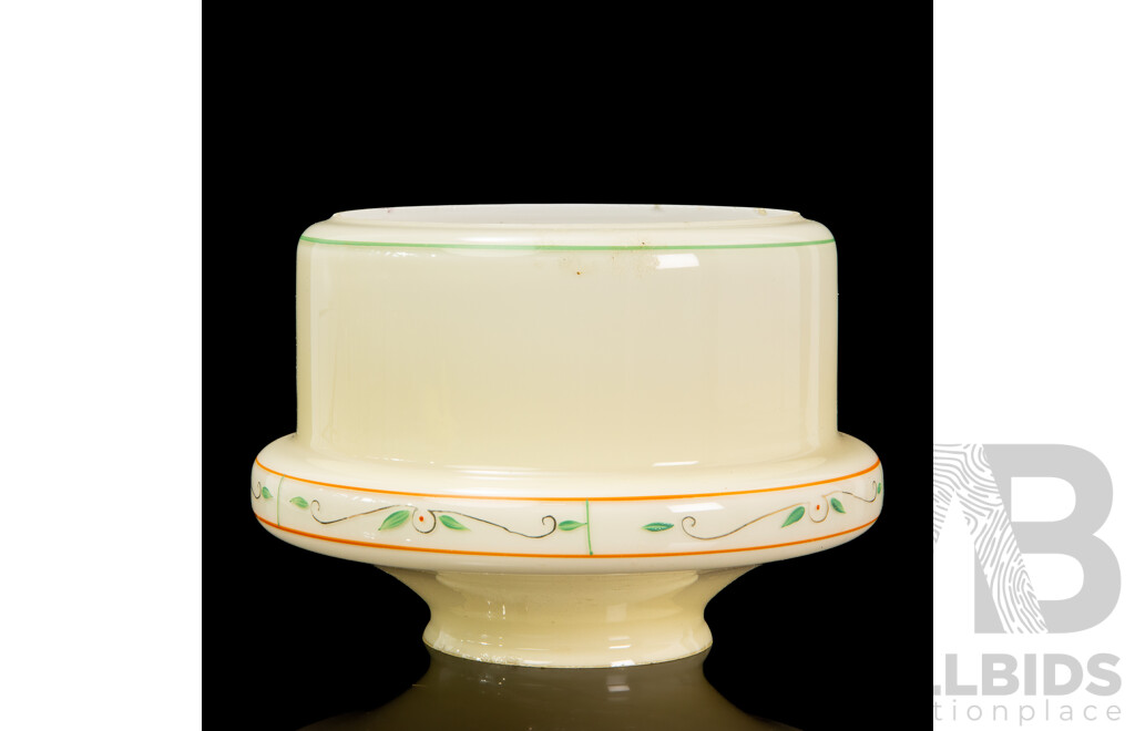 Art Deco Ceiling Light Shade with Hand-Painted Pattern