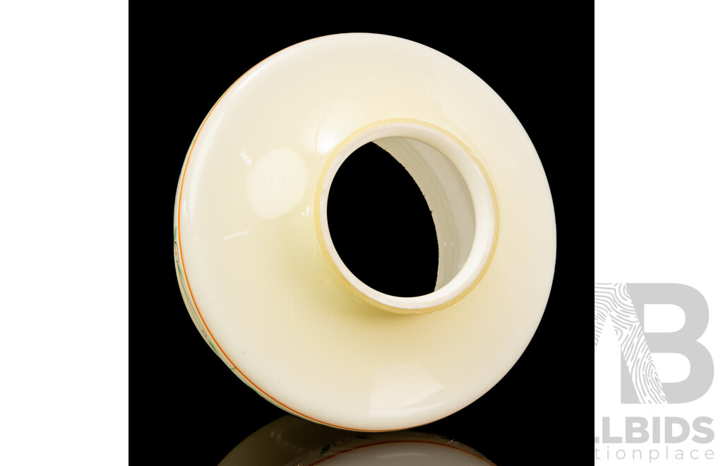 Art Deco Ceiling Light Shade with Hand-Painted Pattern