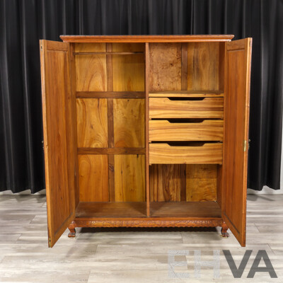 Vintage Chinese Two Door Robe with Fitted Interior