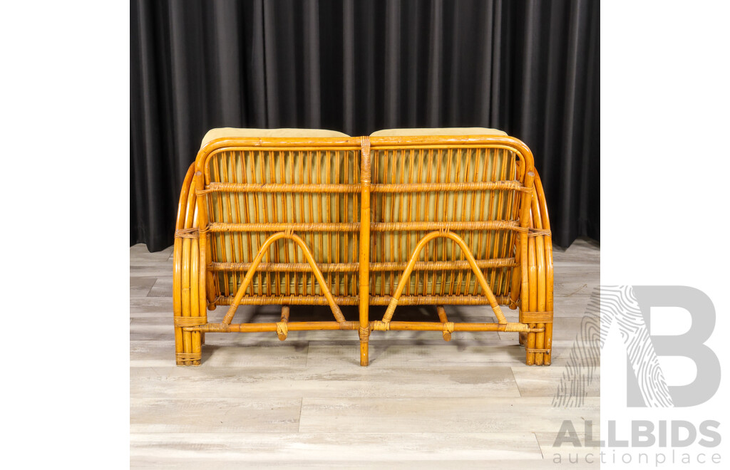 Vintage Cane Four Piece Pretzel Lounge Suite