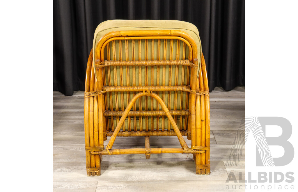 Vintage Cane Four Piece Pretzel Lounge Suite