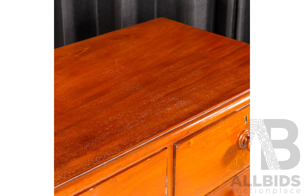 Victorian Cedar Chest of Five Drawers