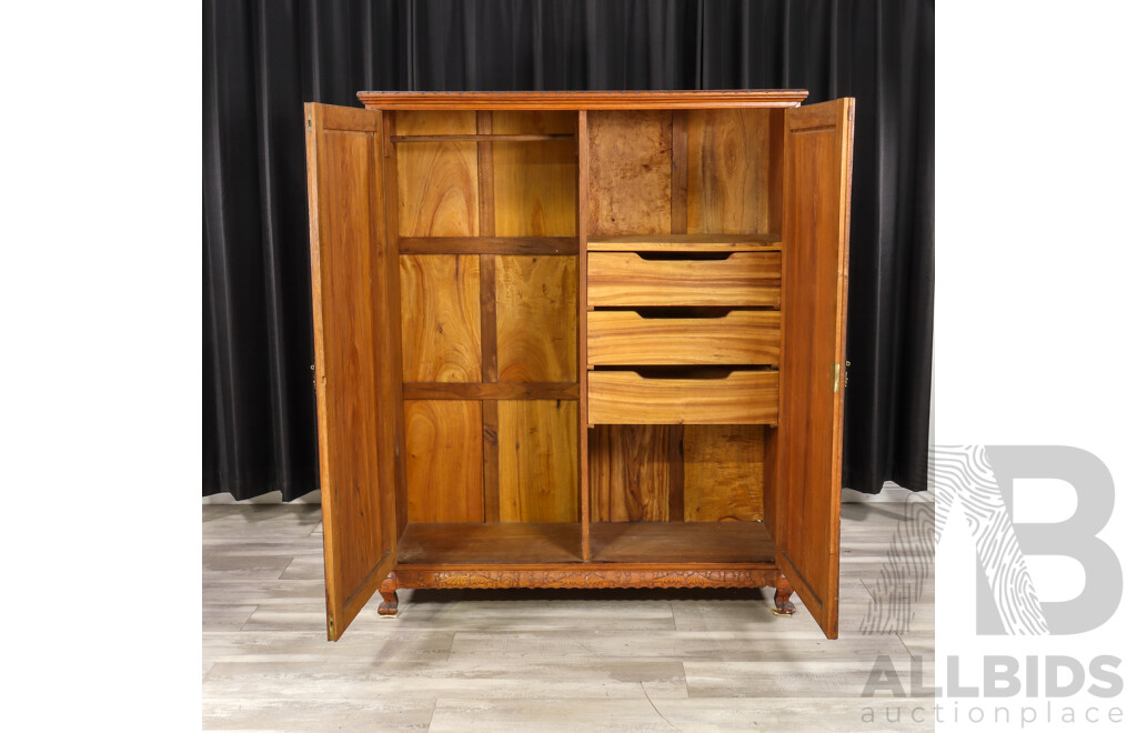 Vintage Chinese Two Door Robe with Fitted Interior