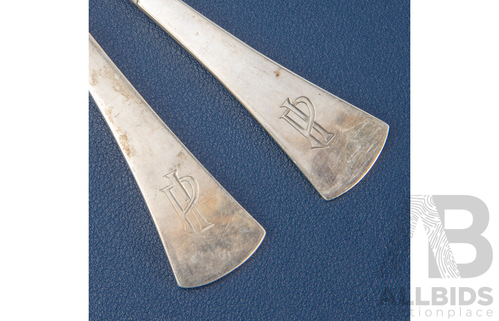 Two Austrian Silver Fish Knives .800