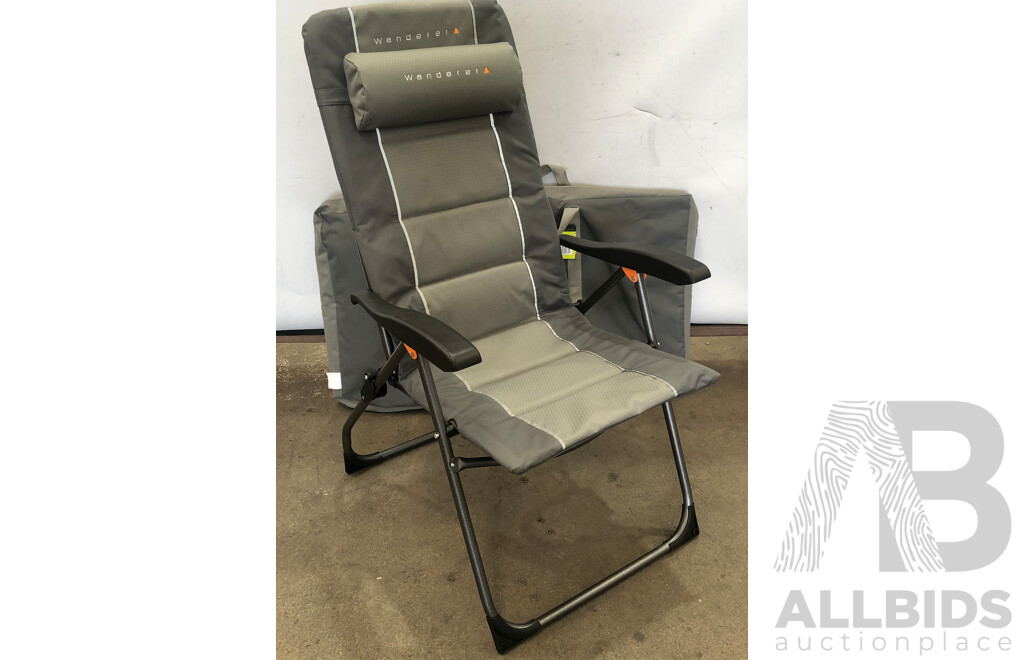 Wanderer Eight Position Reclining Camp Chairs - Lot of Two - New