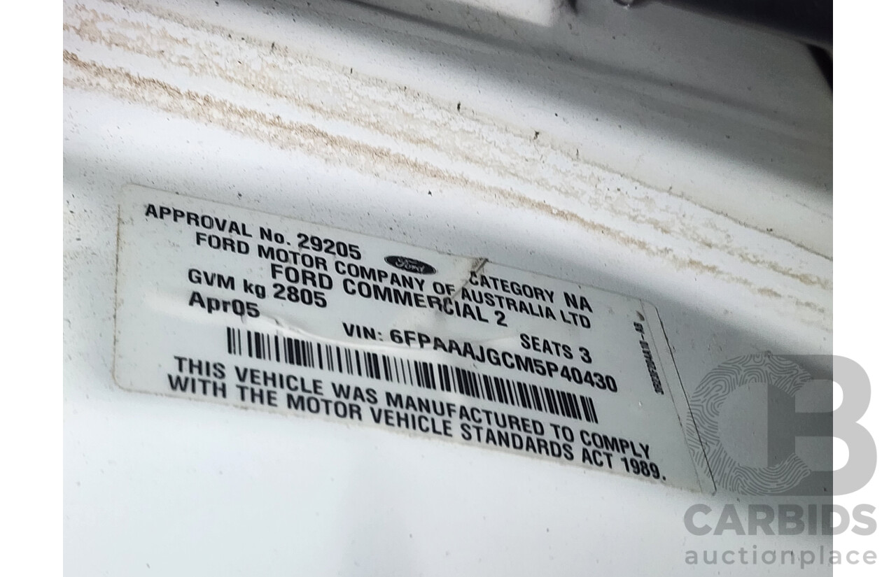 4/2005 Ford Falcon XL BA MKII Utility White 4.0L