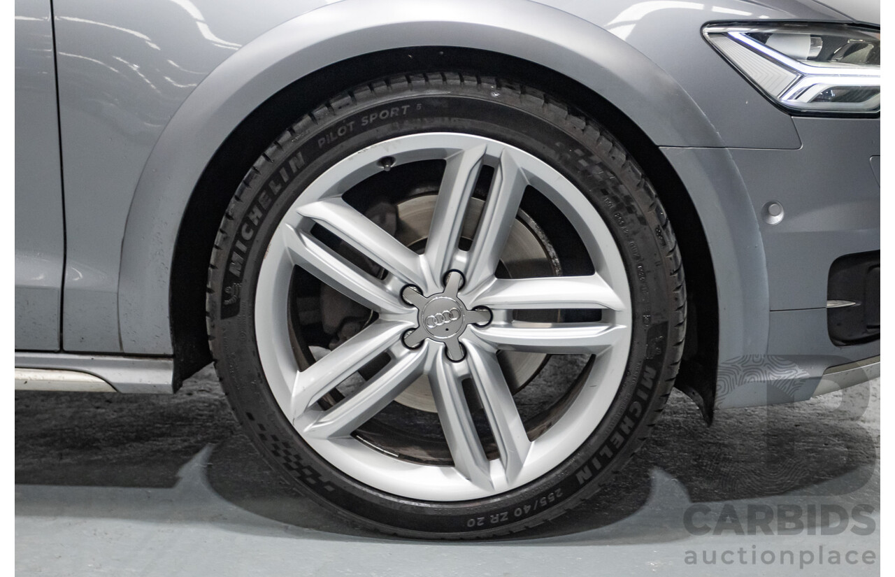 2/2017 Audi A6 Allroad Quattro TDI (AWD) 4GH MY17 4D Wagon Tornado Gray Metallic Turbo Diesel 3.0L