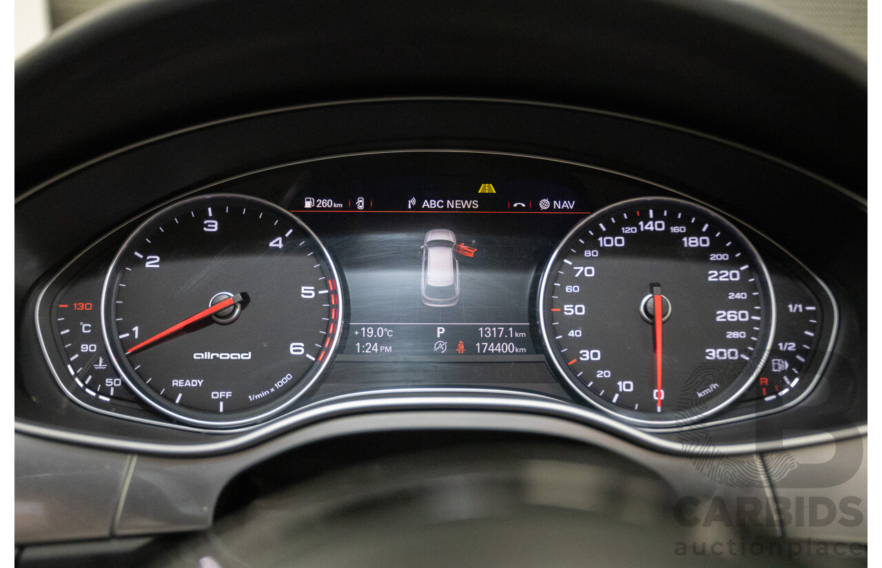 2/2017 Audi A6 Allroad Quattro TDI (AWD) 4GH MY17 4D Wagon Tornado Gray Metallic Turbo Diesel 3.0L