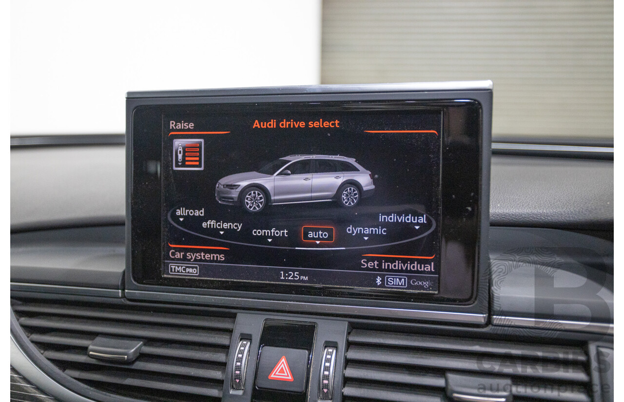 2/2017 Audi A6 Allroad Quattro TDI (AWD) 4GH MY17 4D Wagon Tornado Gray Metallic Turbo Diesel 3.0L