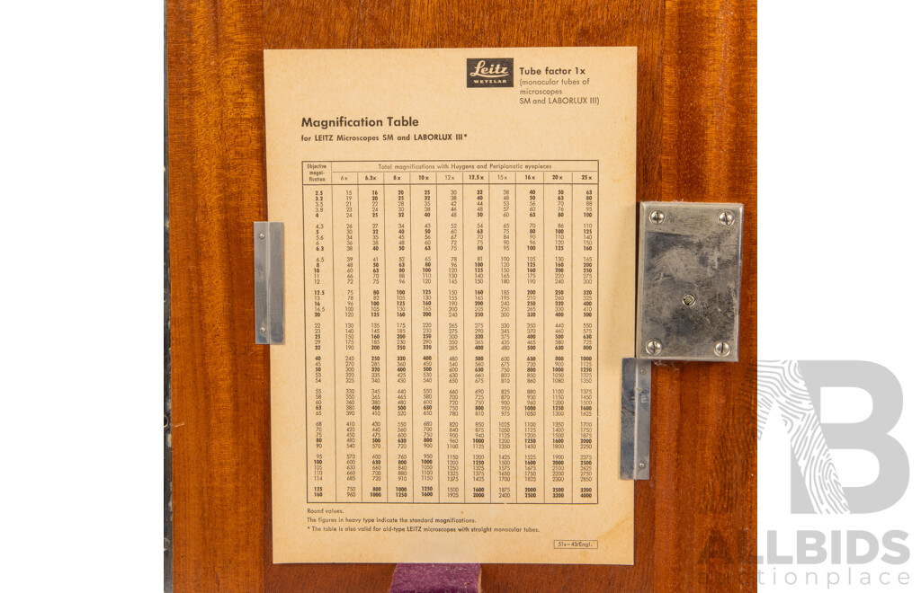 Vintage Leitz Ortholux Wetzlar Trinocular Compound Microscope