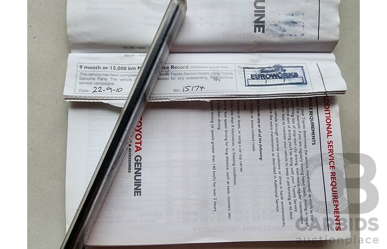 1/2010 Toyota Aurion Sportivo SX6 GSV40R 09 UPGRADE 4d Sedan Black 3.5L