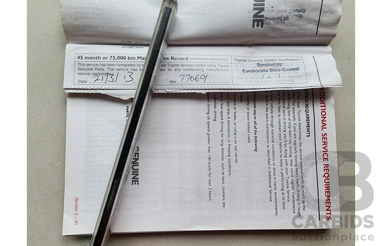 1/2010 Toyota Aurion Sportivo SX6 GSV40R 09 UPGRADE 4d Sedan Black 3.5L