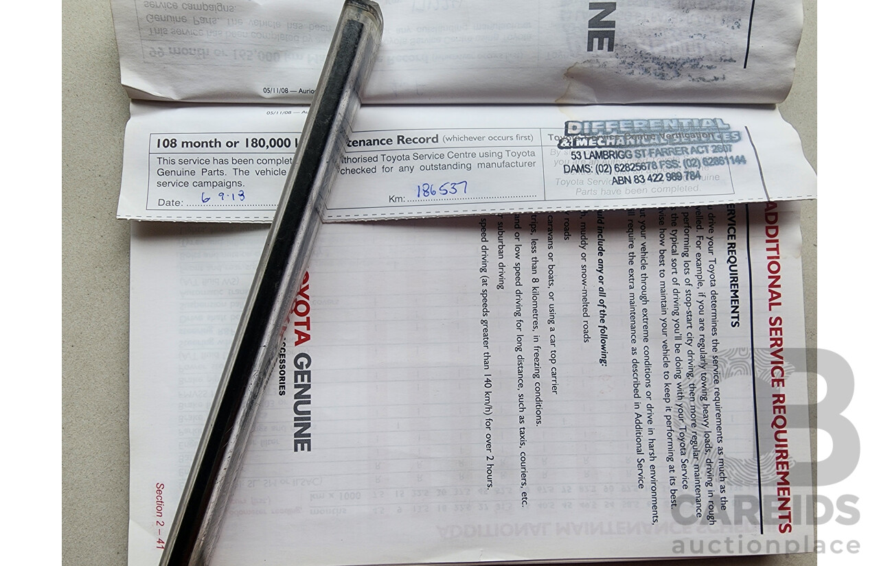 1/2010 Toyota Aurion Sportivo SX6 GSV40R 09 UPGRADE 4d Sedan Black 3.5L