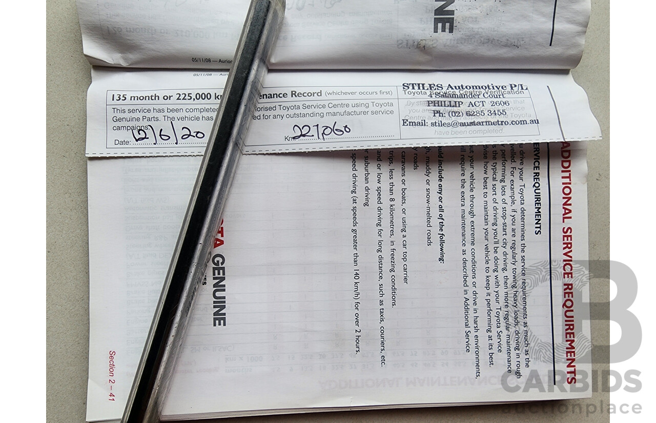 1/2010 Toyota Aurion Sportivo SX6 GSV40R 09 UPGRADE 4d Sedan Black 3.5L