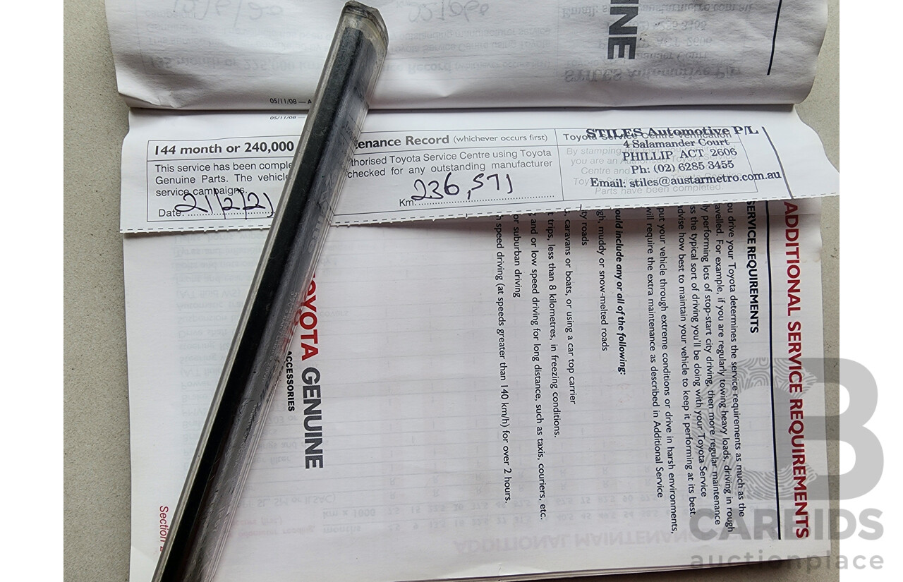 1/2010 Toyota Aurion Sportivo SX6 GSV40R 09 UPGRADE 4d Sedan Black 3.5L