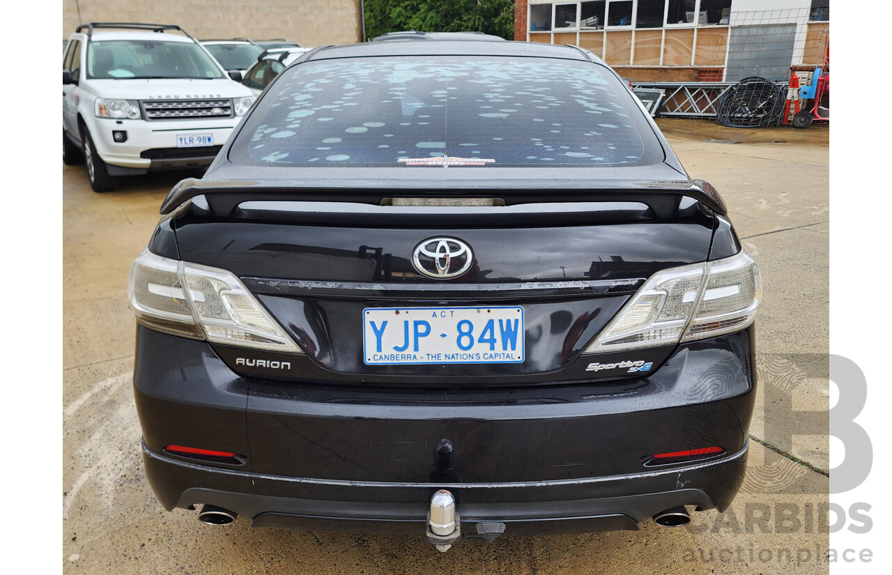 1/2010 Toyota Aurion Sportivo SX6 GSV40R 09 UPGRADE 4d Sedan Black 3.5L