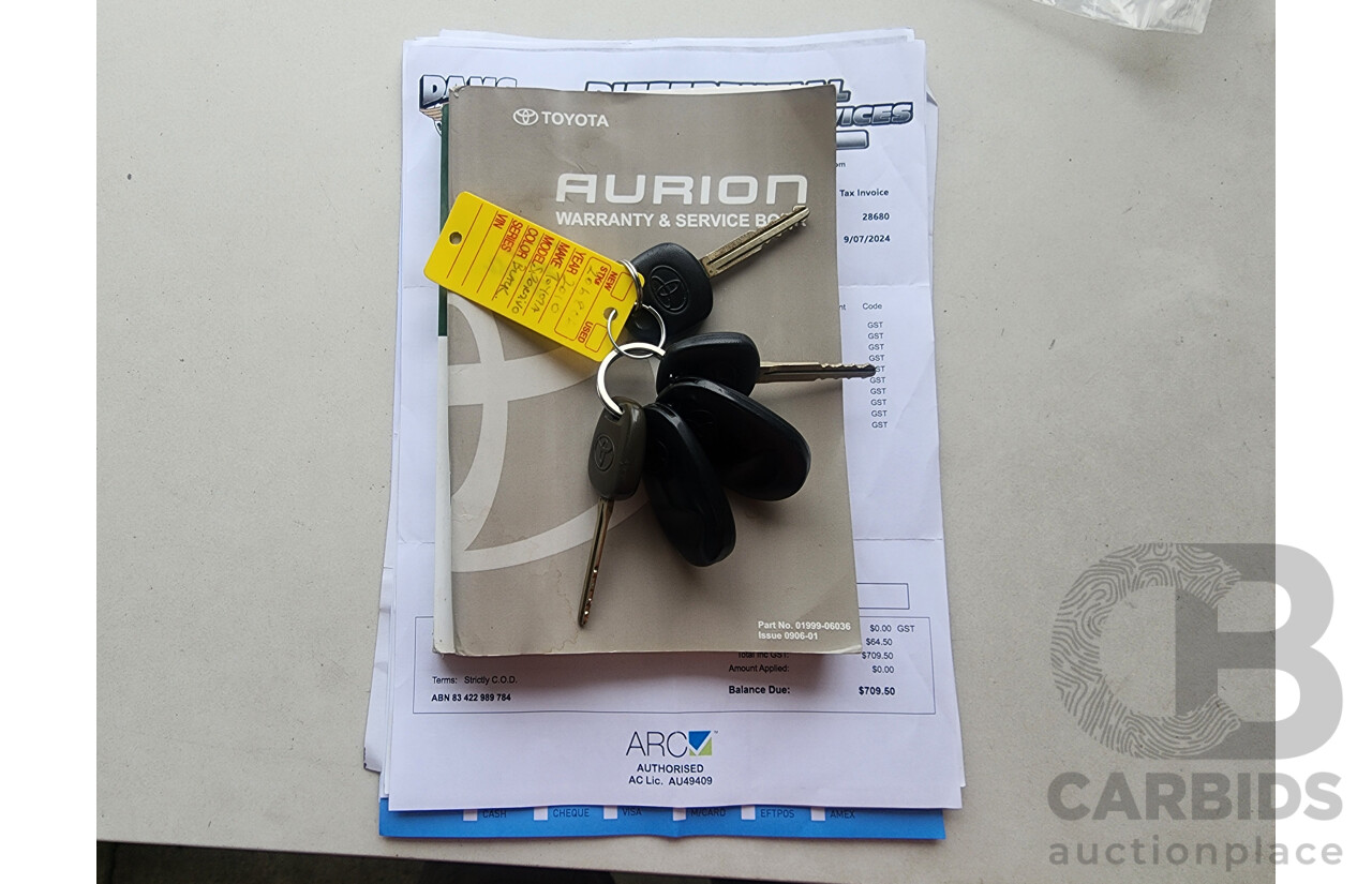 1/2010 Toyota Aurion Sportivo SX6 GSV40R 09 UPGRADE 4d Sedan Black 3.5L