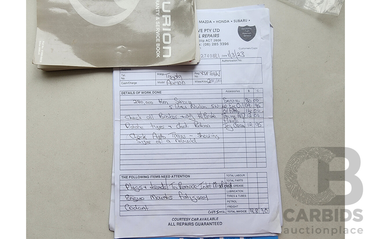 1/2010 Toyota Aurion Sportivo SX6 GSV40R 09 UPGRADE 4d Sedan Black 3.5L