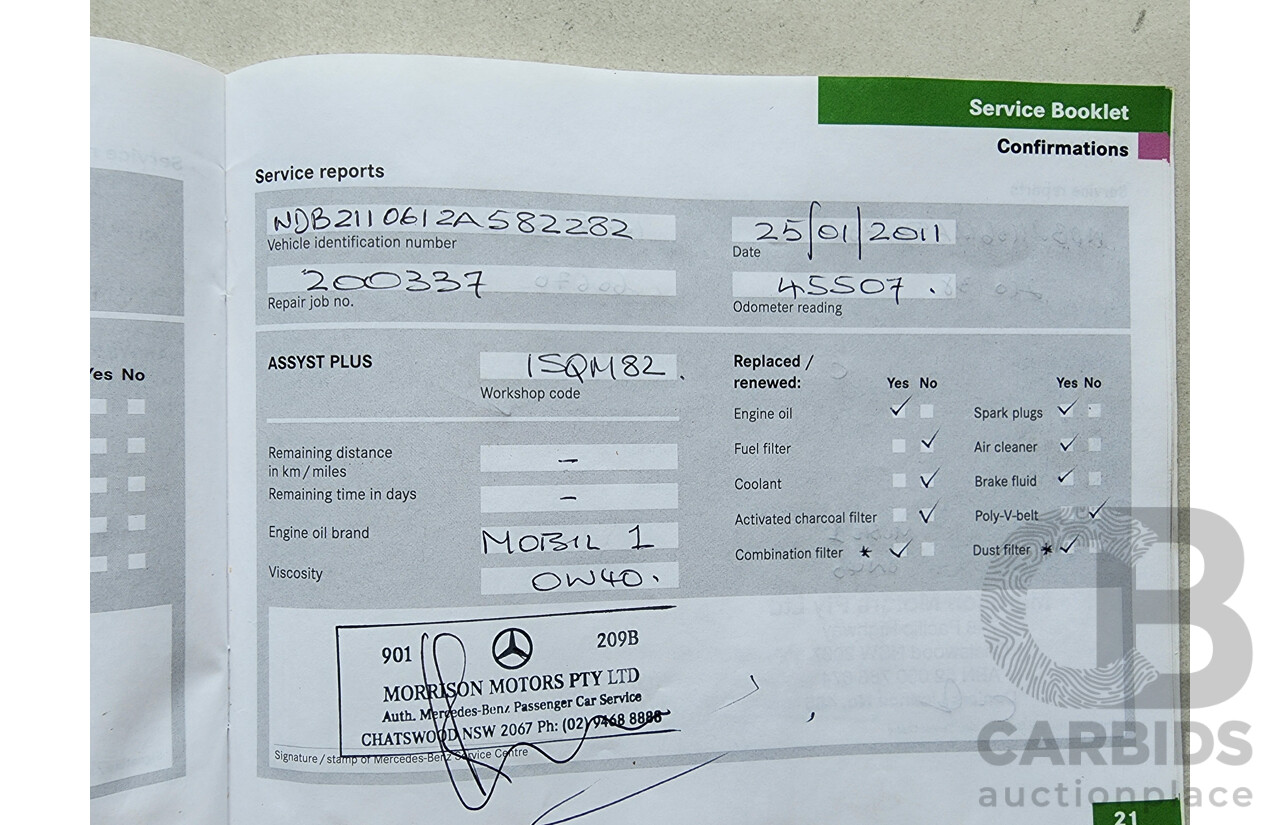 6/2004 Mercedes-Benz E240 Elegance 211 4d Sedan Silver 2.6L