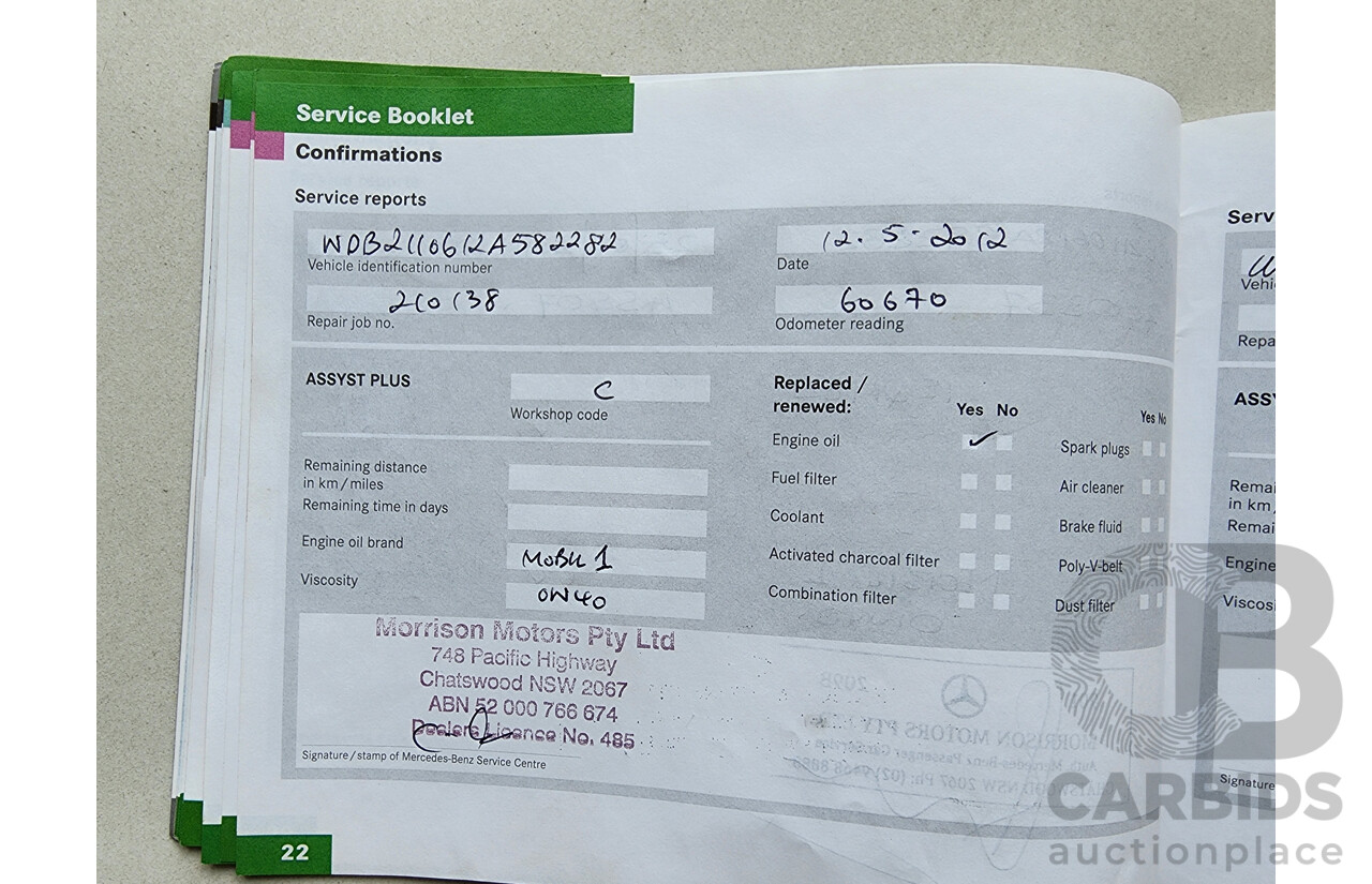 6/2004 Mercedes-Benz E240 Elegance 211 4d Sedan Silver 2.6L