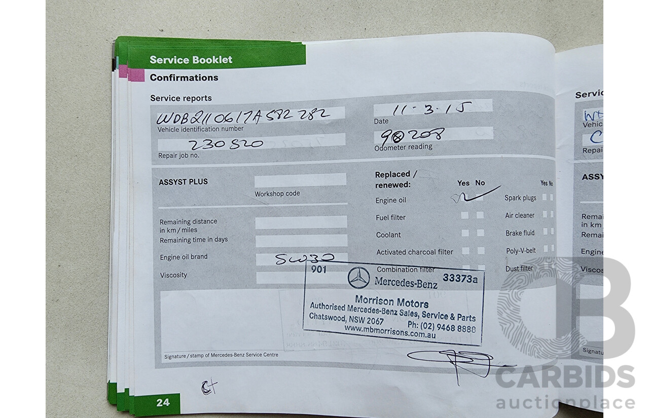 6/2004 Mercedes-Benz E240 Elegance 211 4d Sedan Silver 2.6L