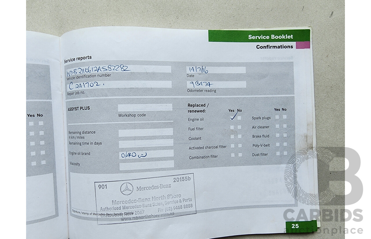 6/2004 Mercedes-Benz E240 Elegance 211 4d Sedan Silver 2.6L