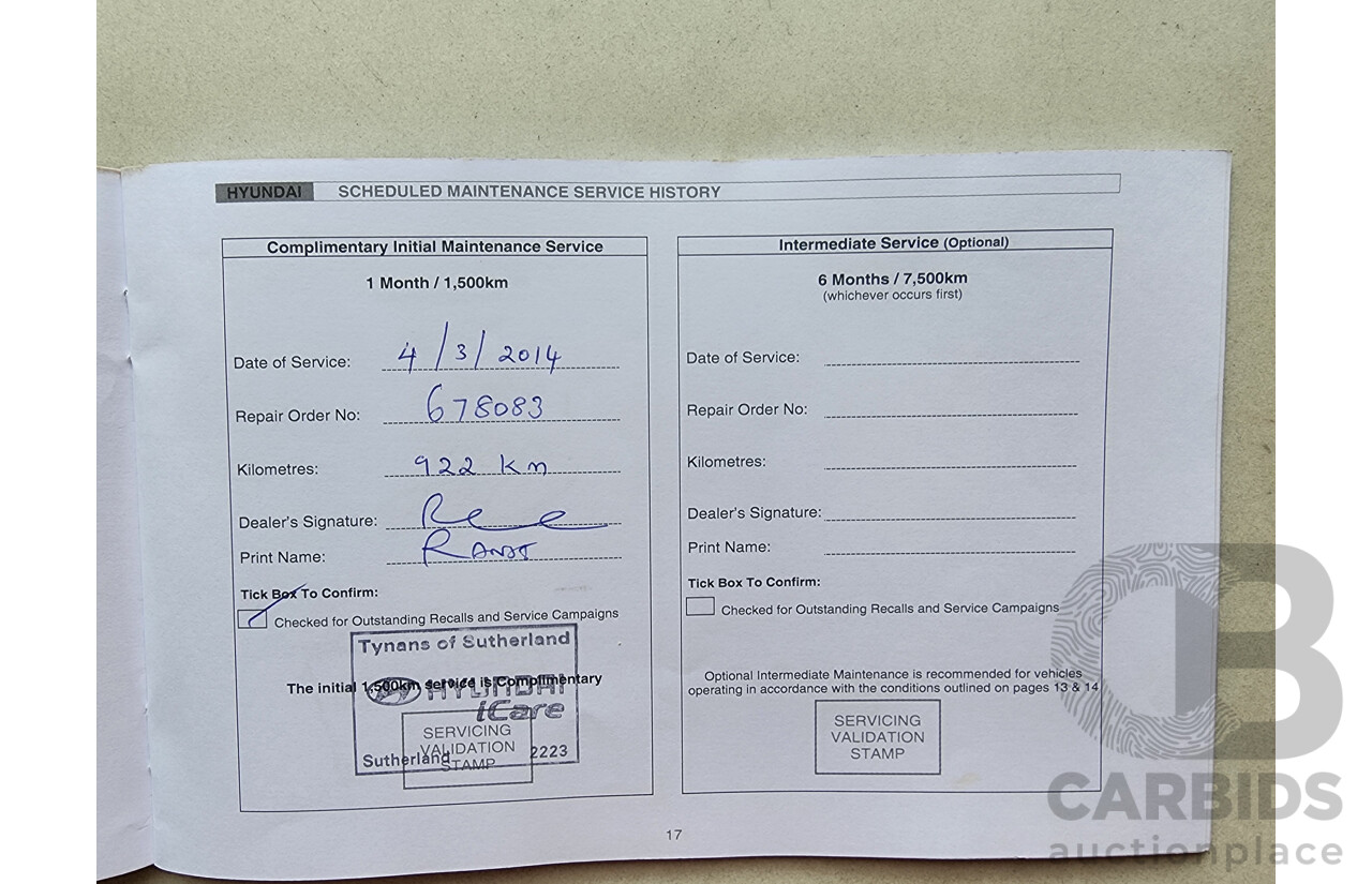 1/2014 Hyundai Imax  TQ MY13 4d Wagon White 2.5L