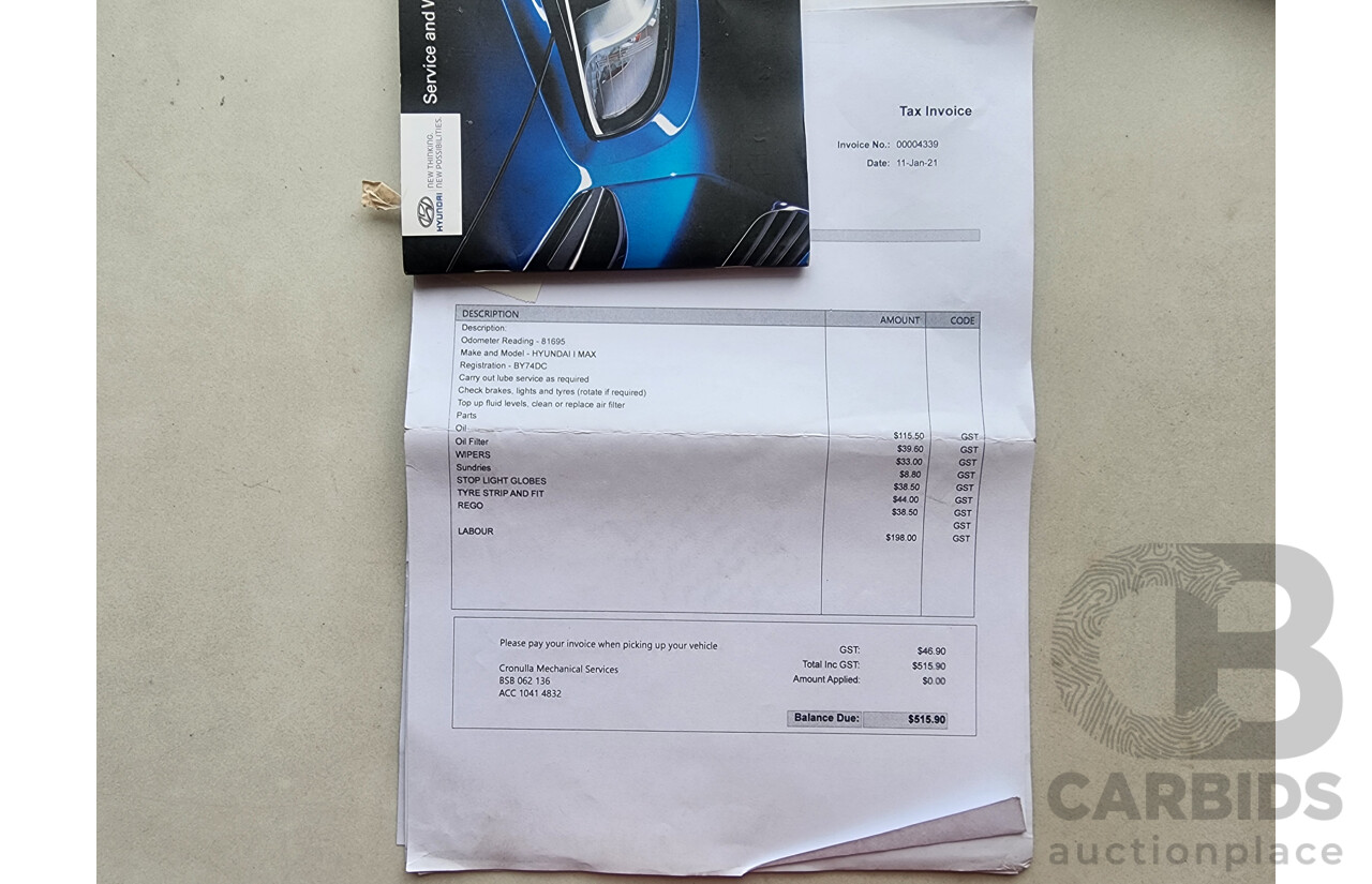 1/2014 Hyundai Imax  TQ MY13 4d Wagon White 2.5L