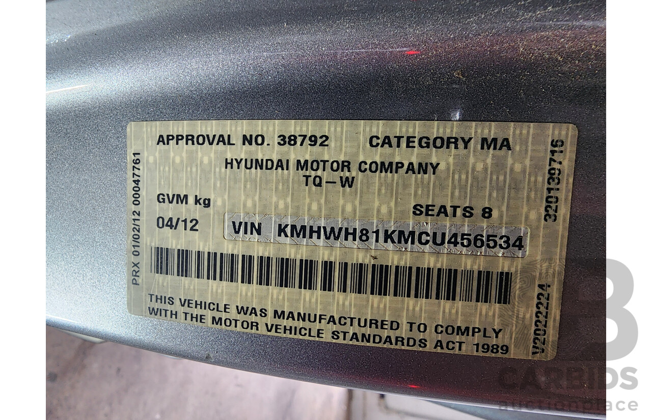 4/2012 Hyundai Imax  TQ MY11 4d Wagon Grey 2.5L