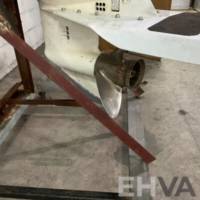 Johnson 70 Outboard Motor with Wheeled Stand