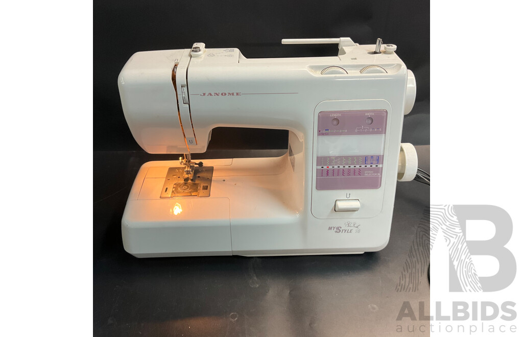 JANOME Overlock My Lock 534D Sewing Machine & My Style 16 - Lot of 2