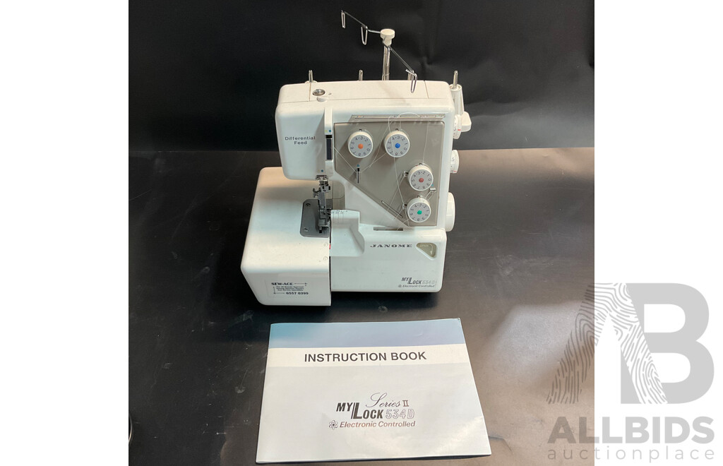 JANOME Overlock My Lock 534D Sewing Machine & My Style 16 - Lot of 2