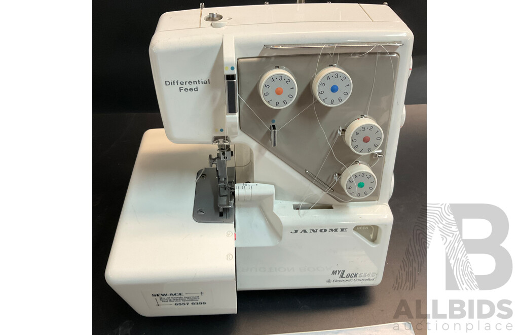 JANOME Overlock My Lock 534D Sewing Machine & My Style 16 - Lot of 2