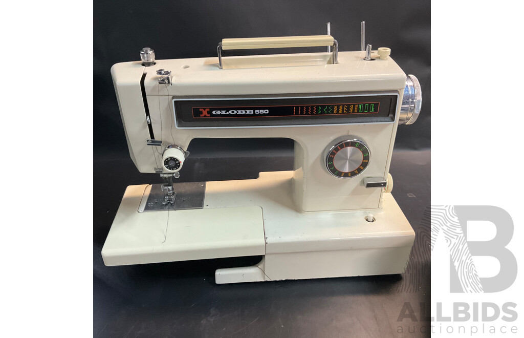 GLOBE 550 & JANOME My Lock 534D Sewing Machines - Lot of 2